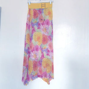Floral Accodion pleat skirt